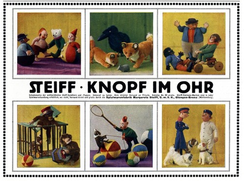 Steiff seltene farbreklame - seltene,