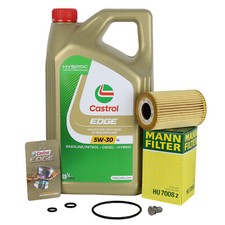 Mann Ölfilter +5L Castrol 5W30 Öl für Audi A3 VW Golf 6 Passat Touran 1.6/2.0TDI