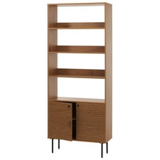 B-Ware Bücherregal MCW-N78, skandinavischer Stil Metall Holz 200x80x30cm, natur