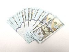 Spielgeld 100 Spielscheine Dollar - Kaufmannsladen Monopoly 100er 11,5x4,9cm