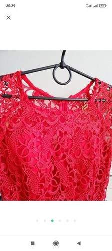 Women dress red lace - dress,