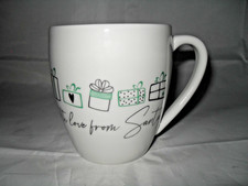 Porzellan Weihnachtstasse, handgefertigt, NEU,  WITH LOVE FROM SANTA, limitiert