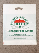 Spreewald Peitzer Karpfen Teichgut Peitz Plastiktüte 45x37 cm Tasche Bag Fische