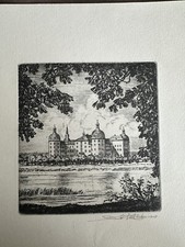 Schloss Moritzburg - Möglicherweise Lithographie,Radierung,Stahlstich