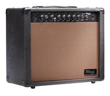 40 W RMS Akustik-Gitarrenverstärker, Federhall, von Stagg