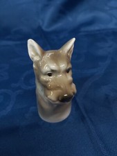 Flaschenaufsatz Schnauzer Hund alt vintage Flaschenverschluss Porzellan