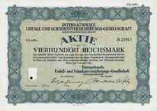 Internationale Unfall und Schadens AG 1942 Wien Deutscher Ring Münchener Rück #