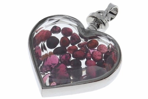 Granat splitter herz - herz, schmuck