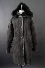Vintage lammfellmantel kapuze - vintage,