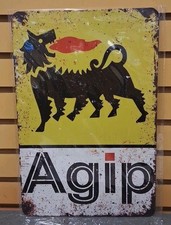 Agip Oil vintage metal sign