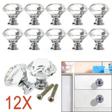 12X Möbelknöpfe Kristall