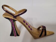 Deko Miniatur Schuh Metall Gold , mehrfarbig