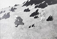 Alter Kunstdruck, Eugen Kirchner, Geiler Bock, Erotik, Kunstwart, 1923, Rarität