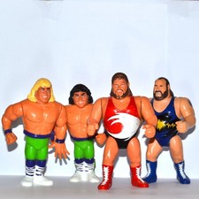 4 x Hasbro WWF Tag Team Wrestling Figuren, The Rockers + Natural Disasters