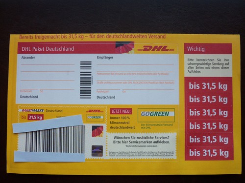 Dhl versandmarke versandlabel - dhl,