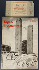 Eintrittskarte & Programm Olympia Berlin 1936 – Eröffnungsfeier – Jesse Owens