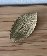 Goldene Dekoschale Blatt Herbst Deko Schale Keramik Schmuckschale