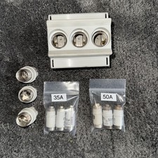 Neozedelement Sicherungssockel D01-D02 10A-63A inkl Sicherung, Passringe, Kappen