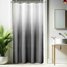 AooHome Duschvorhang 120X200cm Textil, Grau Duschvorhänge 120g/m² Farbverlauf B