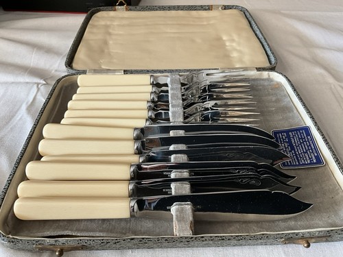 Vintage preskase fisch besteck - vintage,