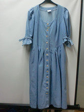 blaues Jeans Trachten Kleid