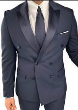 Designer Zweireiher Doppelreiher Smoking Hochzeitsanzug Herrenanzug Slim Fit