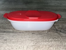 Tupperware Wursttheke, Wurstbehälter mit Luftzufuhr, Rot