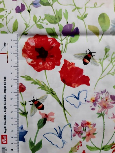 Mohnblumen baumwollstoff - mohnblumen,