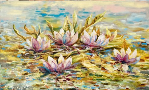 ölbild gemälde blumen - Ölbild,