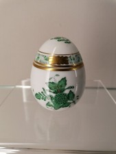 Herend Ei Dose Bonbonniere Egg Box 6043 AV Apponyi Vert Grün 1. Wahl selten