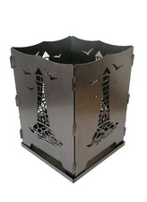 Feuerkorb LEUCHTTURM maritim Feuertonne gesteckt Feuer Terasse 50cm Stahl