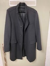HUGO BOSS Cashmere-Wool  Mantel  Stehkragen  Schwarz-Anthrazit Gr.L/XL (56)