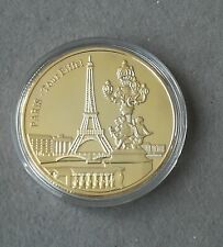 Gedenk Medaille Eiffelturm Weltausstellung Paris 1900 Tour Frankreich Gold Münze