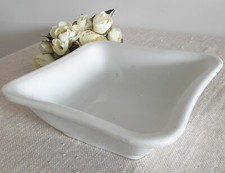 Alte Porzellan Schale mit Patina Schüssel Weiß Brocante Shabby JDL Landhaus Deko