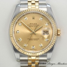 Rolex Datejust 36 mm 116233 2011 Diamanten Stahl Gelbgold 750 Automatik