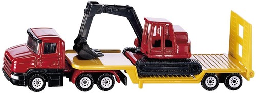 Tieflader mit bagger - mit,
