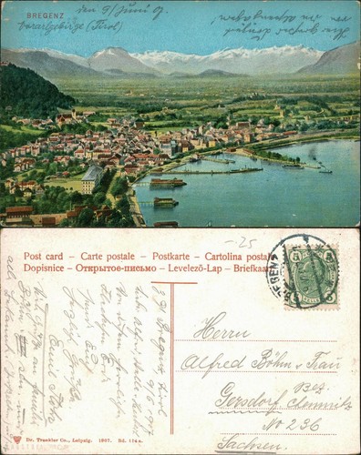 Ansichtskarte bregenz blick - ansichtskarte,
