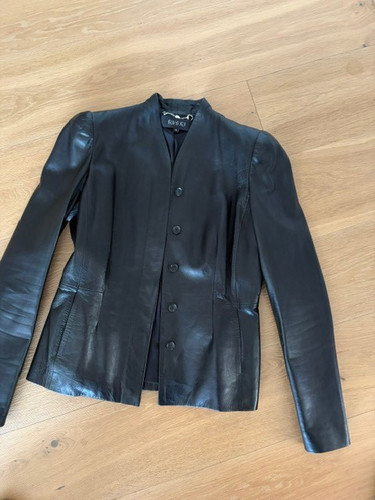 Gucci lederjacke schwarz - lederjacke, gr