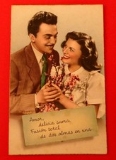 ✔️ AK Alte Postkarte Romantische Szene. Mitte 20. Jahrhundert