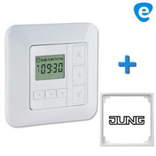 Zeitschaltuhr Timer CasaServo für Rolladen Jalousie Rollo + JUNG Zwischenrahmen
