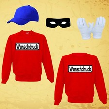 Panzerknacker Gruppen Kostüm Sweatshirt BEIDSEITIG FanPullover Karneval Fasching