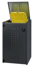 Müllbox Boxxi in Aluminium mit Kippdeckel  1 x 120l bis 4x 240l