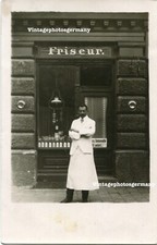 D3601 Foto 20er Jahre Friseur - Geschäft Schaufenster Reklame Barbier