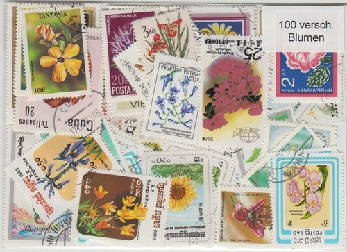 100 verschiedene briefmarken - ,