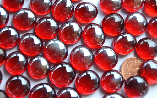 100g glasnuggets 15mm - glasnuggets, ca.13-15mm