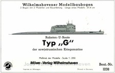 Wilhelmshavener Modellbaubogen 1238 - Russisches Raketen-U-Boot Typ G - 1:250