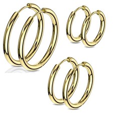 Edelstahl Creolen Ohrringe