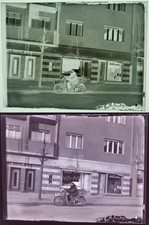 Seltenes Foto Glasnegativ - Motorrad Ardie RBK 500 ? & Beiwagen - Orig. um 1931