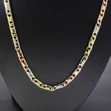 Wert 2.749,- Farbenfrohe Fantasiekette Tricolor 333 8 Karat 51 cm xxyy-d