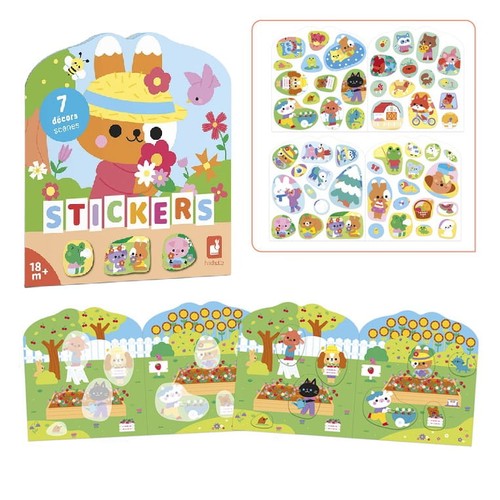Village stickerbuch 18m - village, 18m+